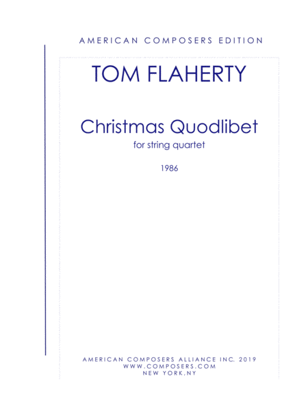 Flaherty Christmas Quodlibet String Quartet Sheet Music