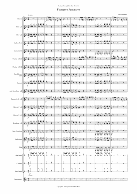 Flamenco Fantastico For Concert Band Sheet Music