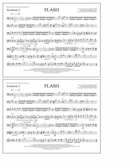 Free Sheet Music Flash Arr Tom Wallace Trombone 2