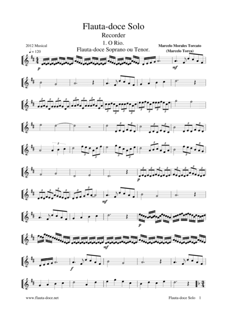 Flauta Doce Solo Recorder Sheet Music