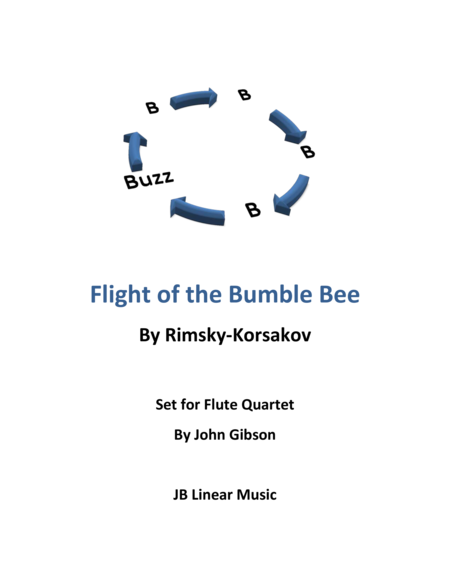 Flight Of The Bumble Bee For Flute Quartet Sheet Music