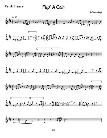 Flip A Coin With Piccolo Trumpet Sheet Music