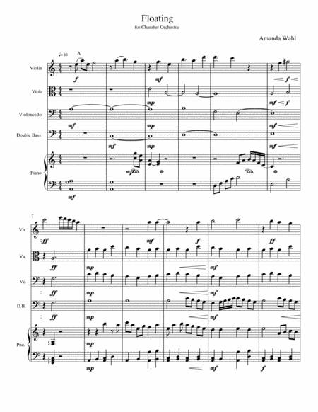 Floating Score Sheet Music