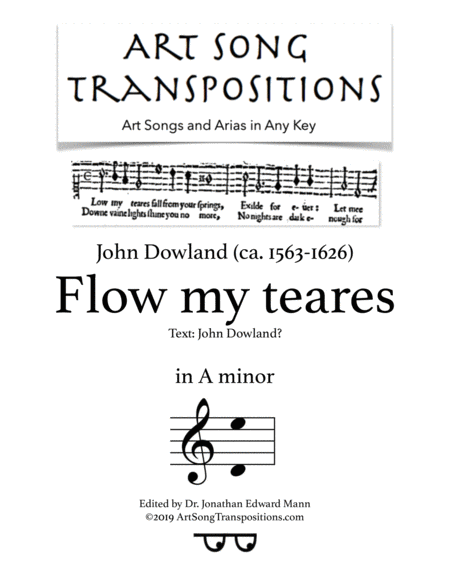 Free Sheet Music Flow My Teares A Minor