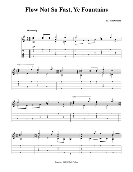 Flow Not So Fast Ye Fountains Sheet Music