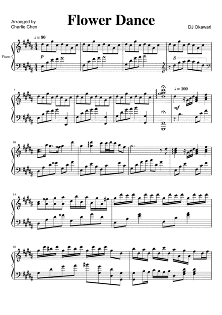 Free Sheet Music Flower Dance