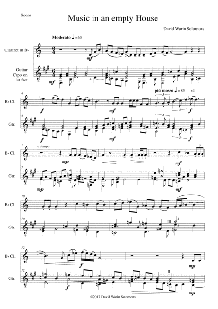 Free Sheet Music Flower Duet Clarinet And Piano