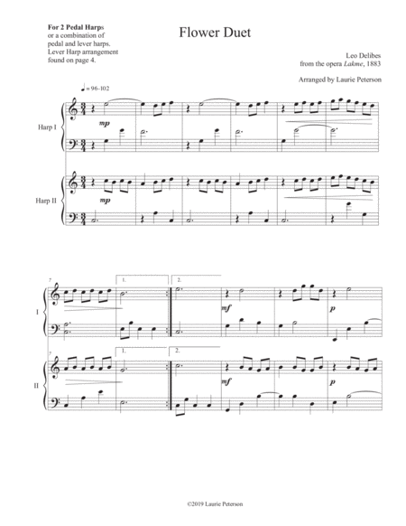 Free Sheet Music Flower Duet