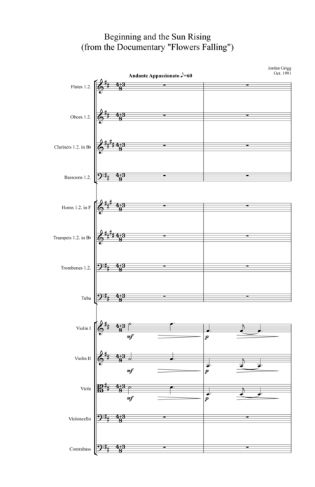 Flowers Falling Sheet Music