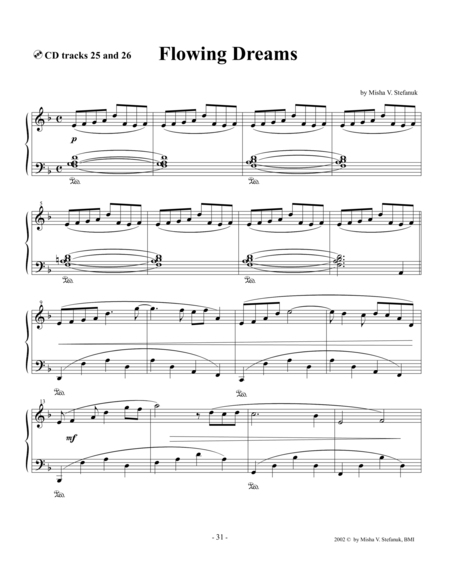 Flowing Dreams Easy New Age Sheet Music