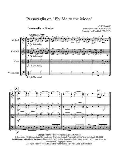 Fly Me To The Moon In Other Words A Passacaglia Sheet Music