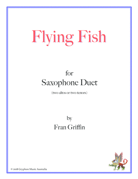 Flying Fish For Sax Duet Sheet Music