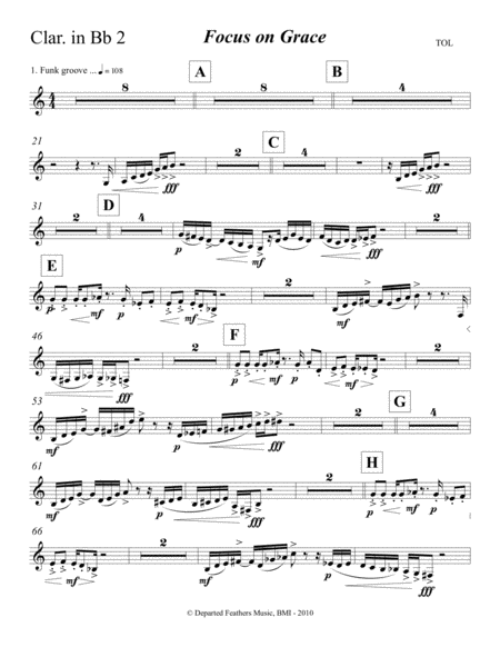 Free Sheet Music Focus On Grace A Concerto For Jazz Saxophone And Orchestra 2010 Clarinet 2