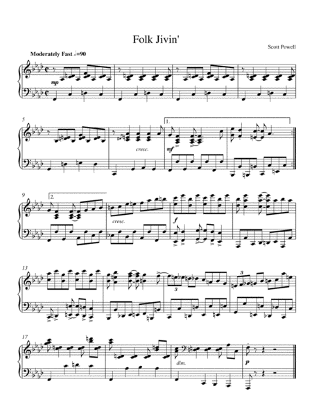 Folk Jivin Sheet Music