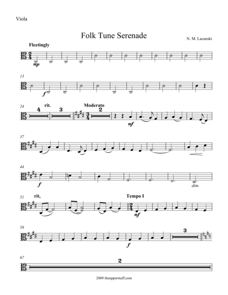 Folk Tune Serenade Sheet Music