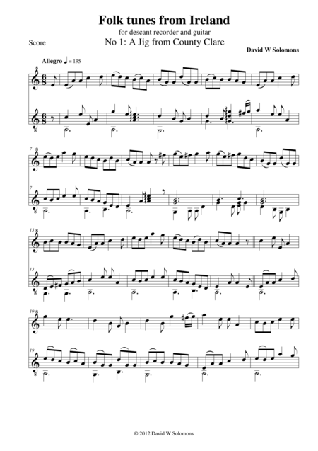 Folk Tunes From Ireland Complete Download Of 5 Tunes Sheet Music