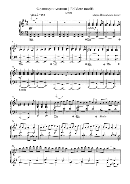 Free Sheet Music Folklore Motifs