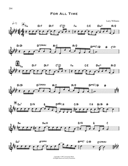 Free Sheet Music For All Time