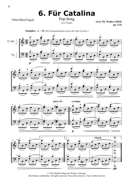 For Catalina Sheet Music