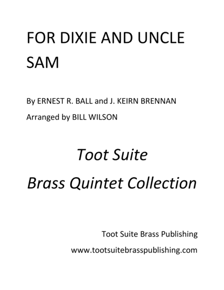 For Dixie And Uncle Sam Sheet Music
