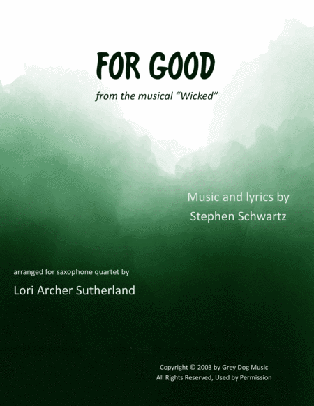 Free Sheet Music For Good For Saxophone Quartet