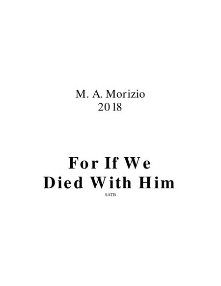 Free Sheet Music For If We Died With Him Satb W Rehearsal Piano 2 Timothy 2 11 13