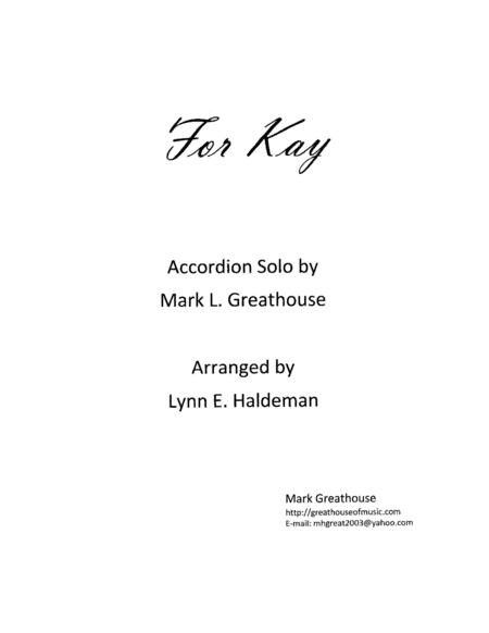For Kay Accordion Solo Sheet Music