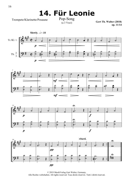 Free Sheet Music For Leonie From Brass Pop Romanticists