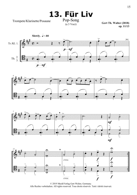 Free Sheet Music For Liv From Brass Pop Romanticists