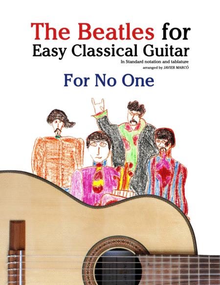 Free Sheet Music For No One The Beatles For Easy Classical Guitar
