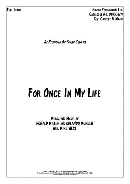 Free Sheet Music For Once In My Life Big Band Strings Score And Parts
