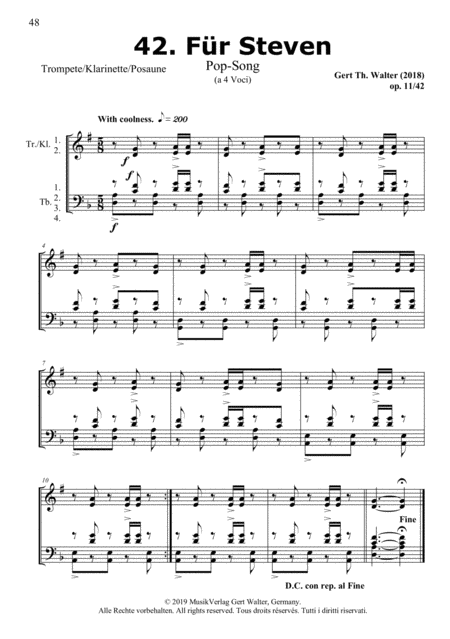 Free Sheet Music For Steven From Brass Pop Romanticists