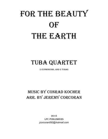 For The Beauty Of The Earth For Tuba Quartet Sheet Music