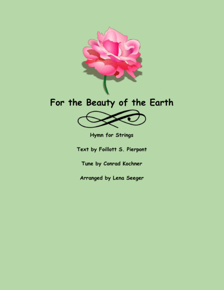 For The Beauty Of The Earth String Trio Sheet Music