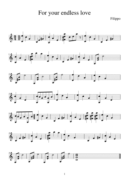 Free Sheet Music For Your Endless Love