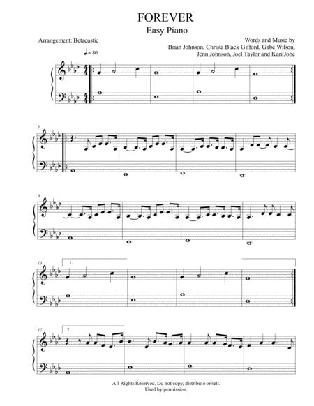 Forever Kari Jobe Sheet Music Easy Piano Sheet Music