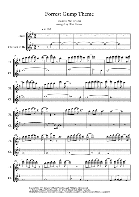 Forrest Gump Opening Theme Sheet Music