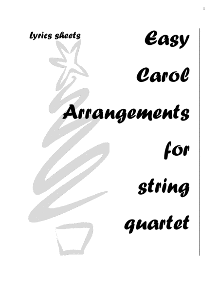 Forty Five Carols For Quartets Lyrics Sheets Sheet Music