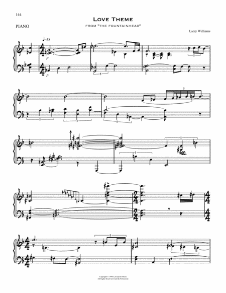 Free Sheet Music Fountainhead Love Theme