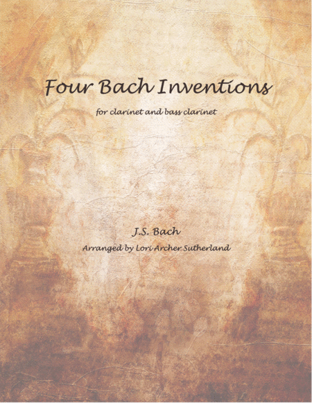 Four Bach Inventions For Clarinet And Bass Clarinet Sheet Music