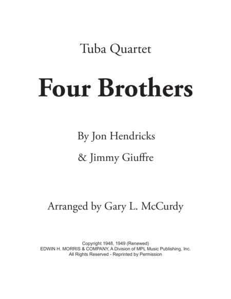 Free Sheet Music Four Brothers Tuba Quartet