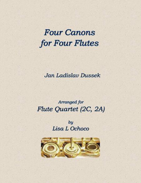 Four Canons For Four Flutes 2c 2a Sheet Music