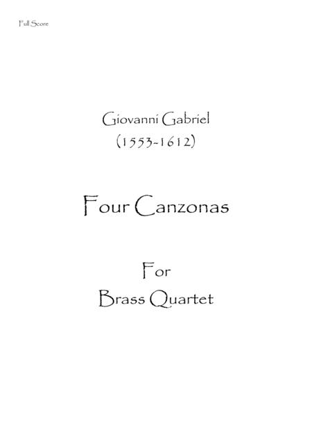 Free Sheet Music Four Canzonas