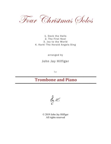 Four Christmas Solos For Trombone Sheet Music