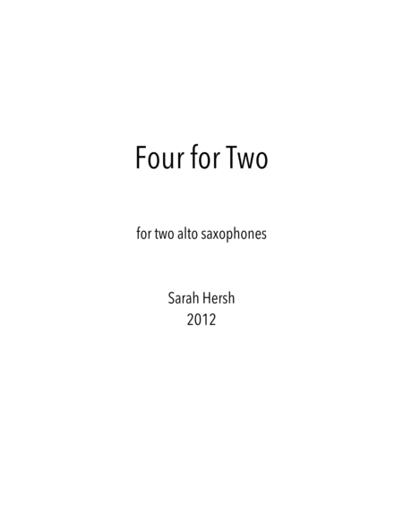 Free Sheet Music Four For Two