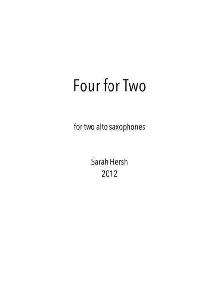 Four For Two Sheet Music