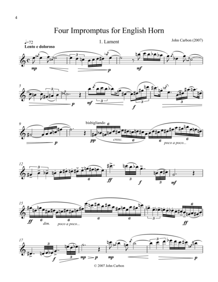 Four Impromptus Sheet Music