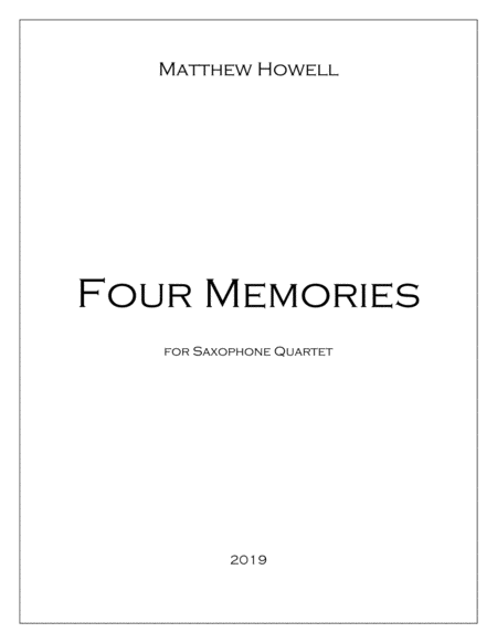 Free Sheet Music Four Memories