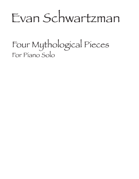 Free Sheet Music Four Mythological Pieces