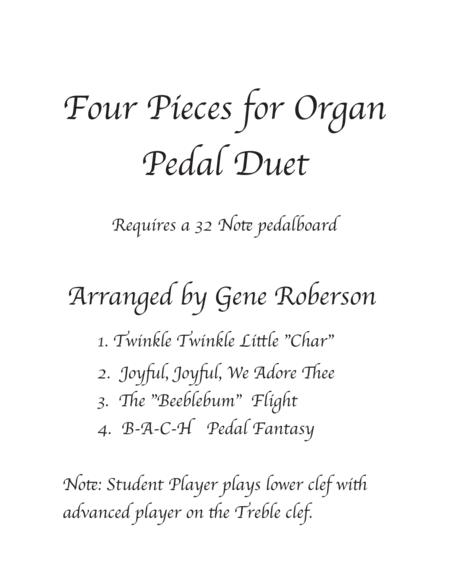 Four Pieces For Organ Pedal Duet Sheet Music